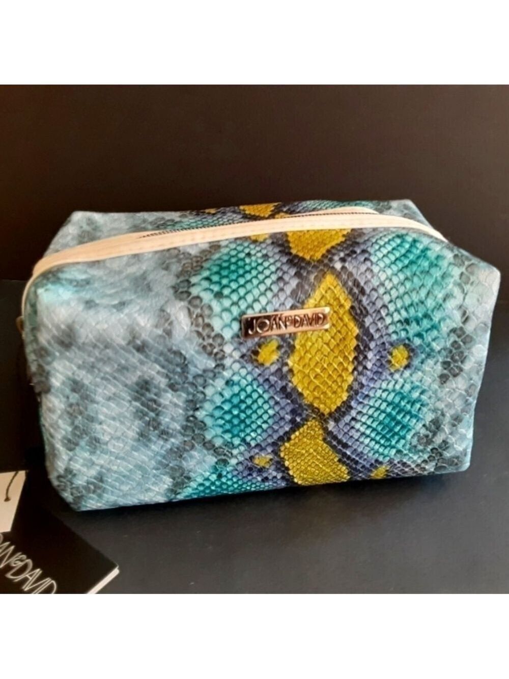 Joan And David Cosmetic Toiletry Bag Python NEW